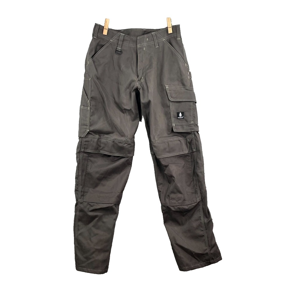 Mascot Carpenter Cargo Pants Mens 32x33.5* Gray Utility Knee Pad Pocket Workwear